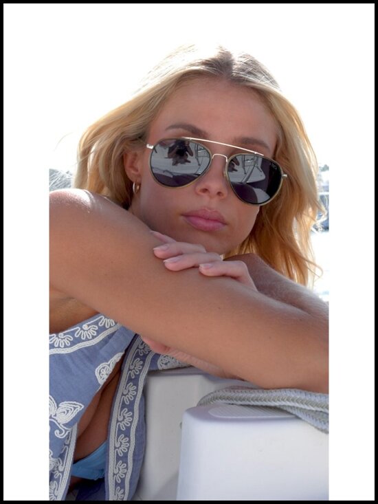 Polarized Scratch Resistant Sunglasses - Round Metal Frame main image 4